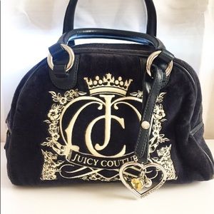 Juicy Couture Navy Blue and White Purse